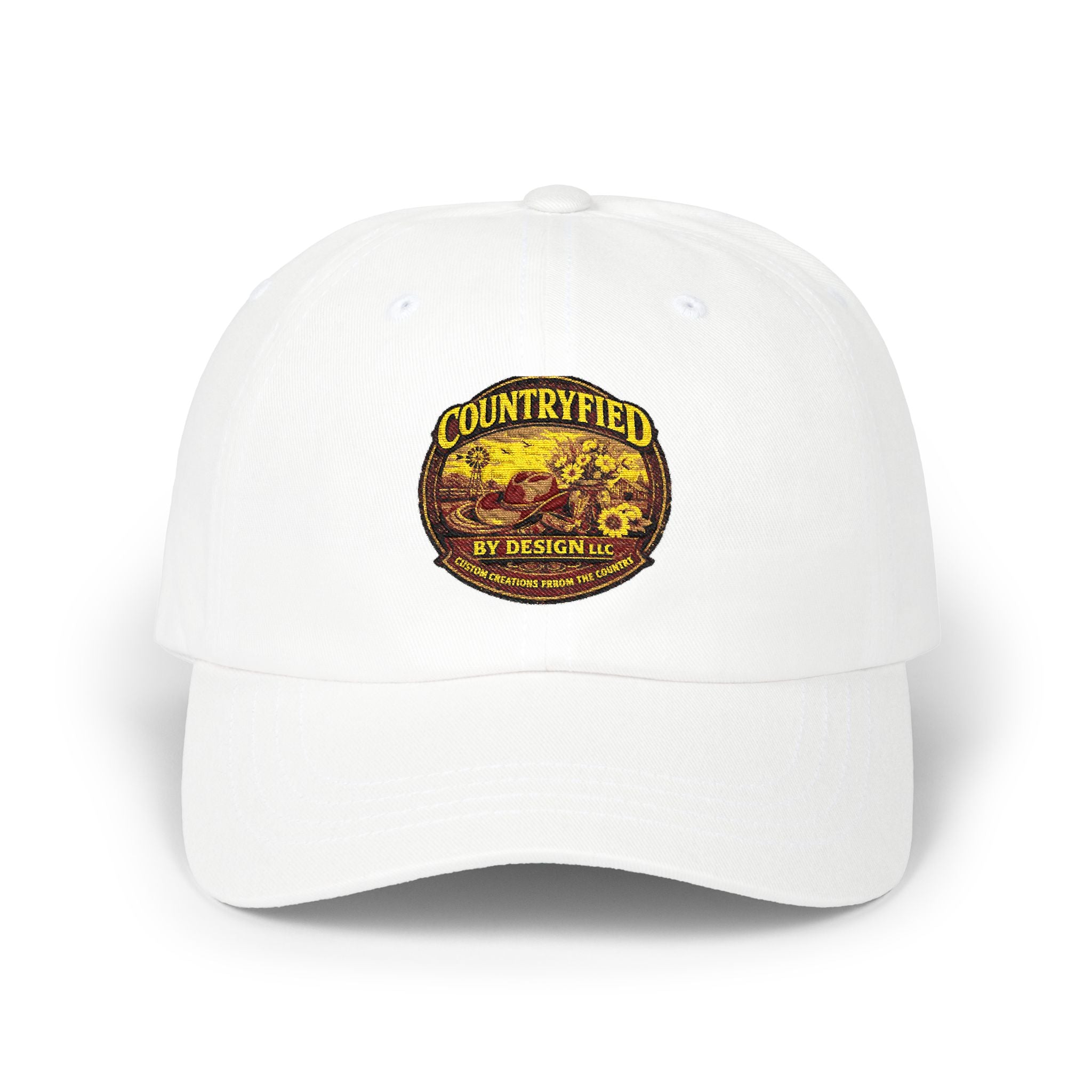 Countryfied Vintage Logo Cap — Retro Farmhouse Baseball Hat