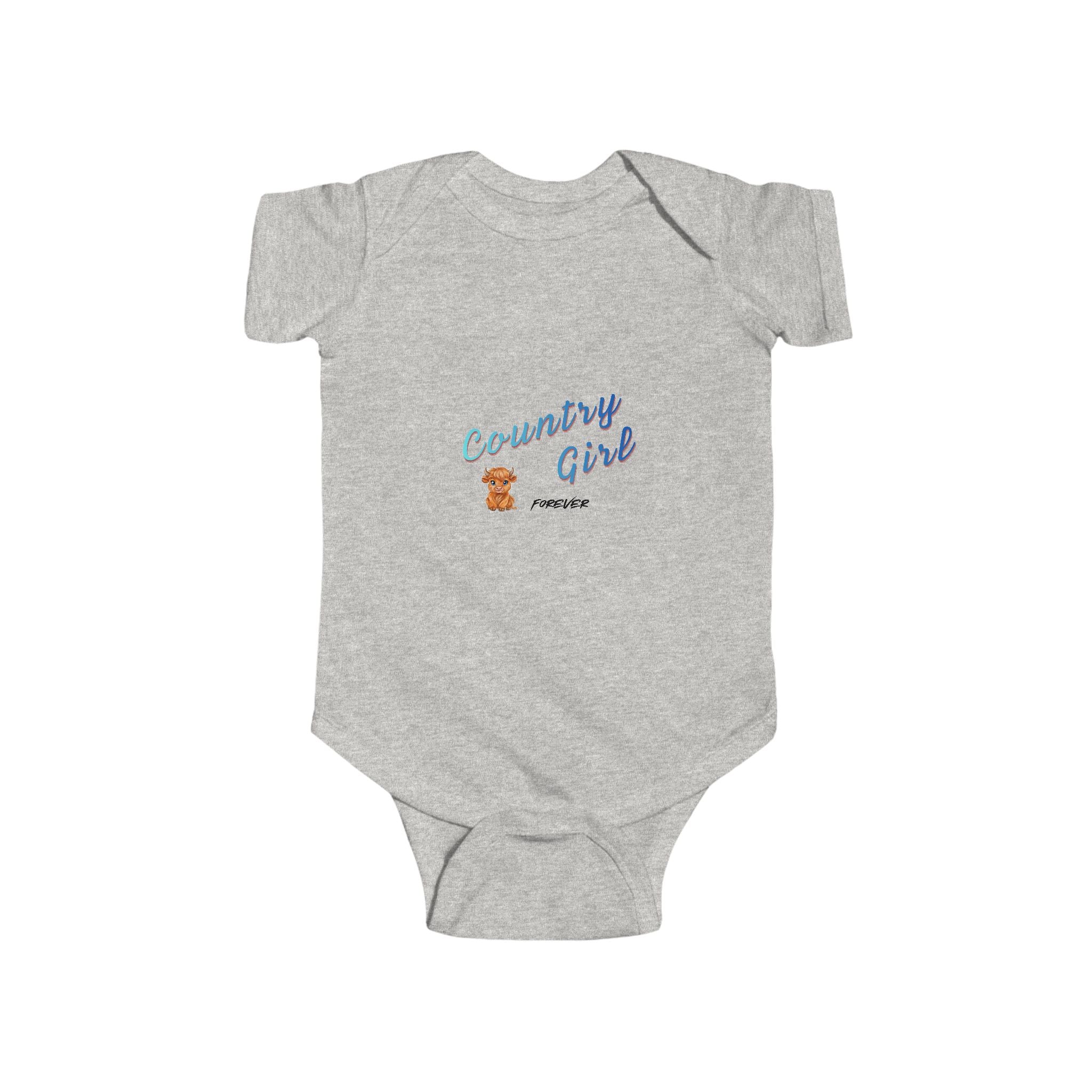 Country Girl Infant Bodysuit - Cute Teddy Bear Baby Onesie