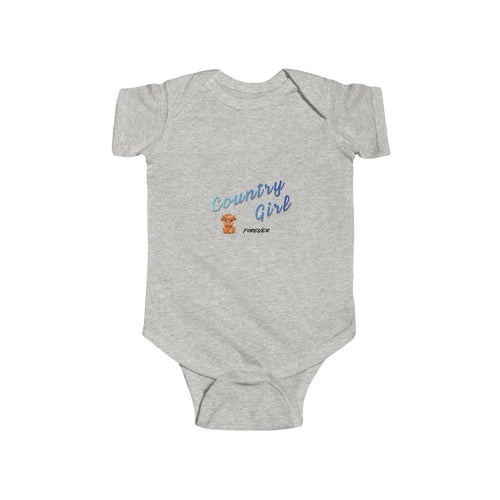 Country Girl Infant Bodysuit - Cute Teddy Bear Baby Onesie