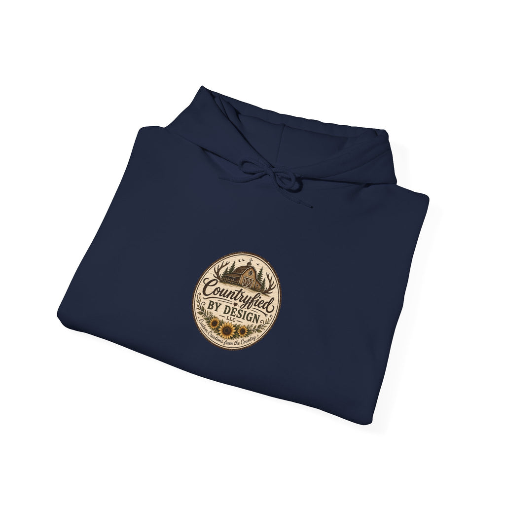 Outdoor Patch Hoodie - 'Campcrafted By Design' Vintage Mountain Emblem
