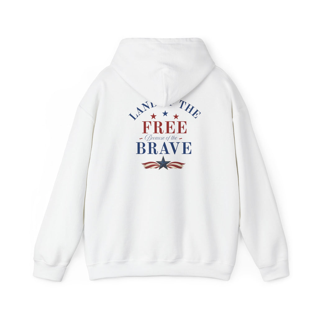 Patriotic Truck Hoodie — "Red White Country" / "Land of the Free, Home of the Brave"