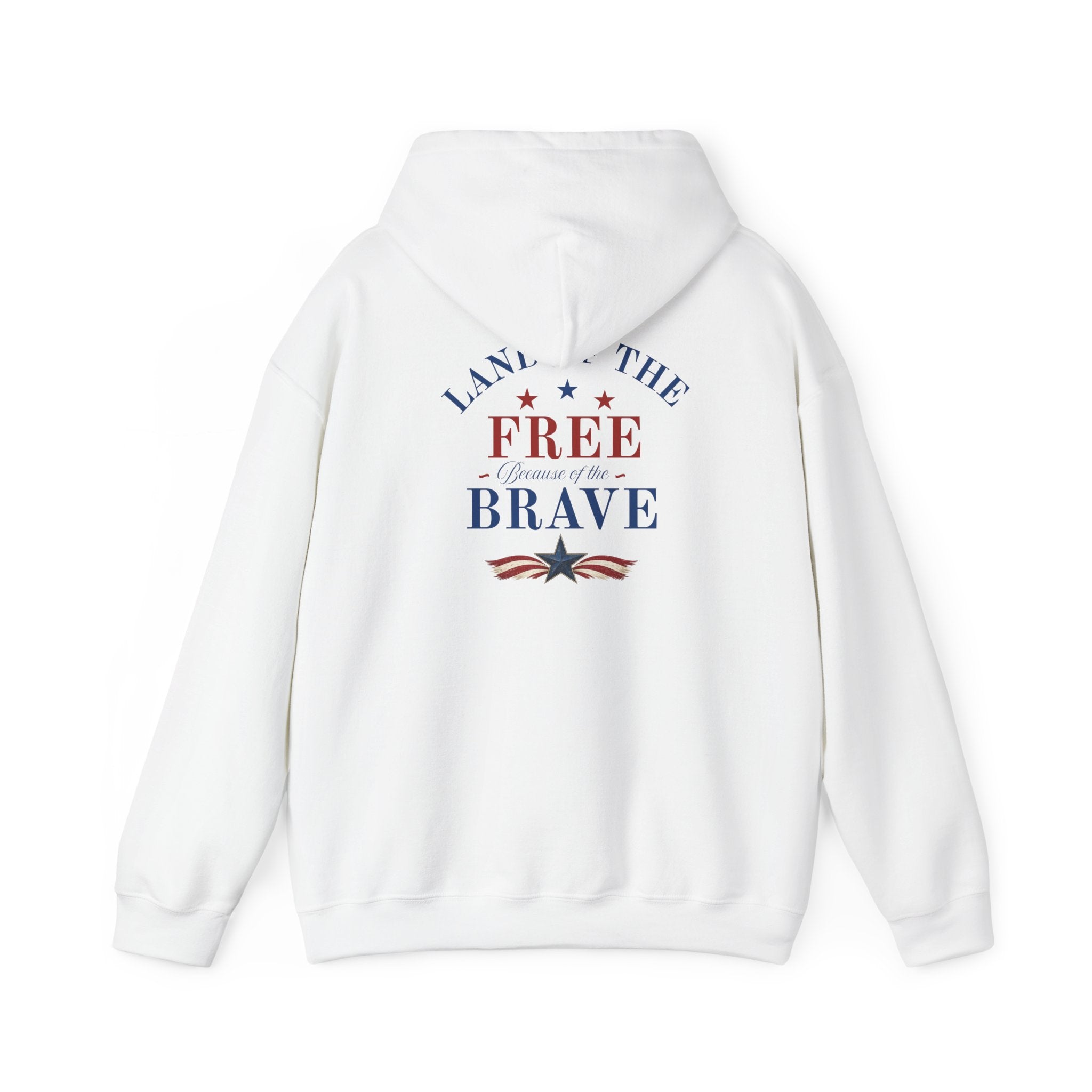 Patriotic Truck Hoodie — "Red White Country" / "Land of the Free, Home of the Brave"