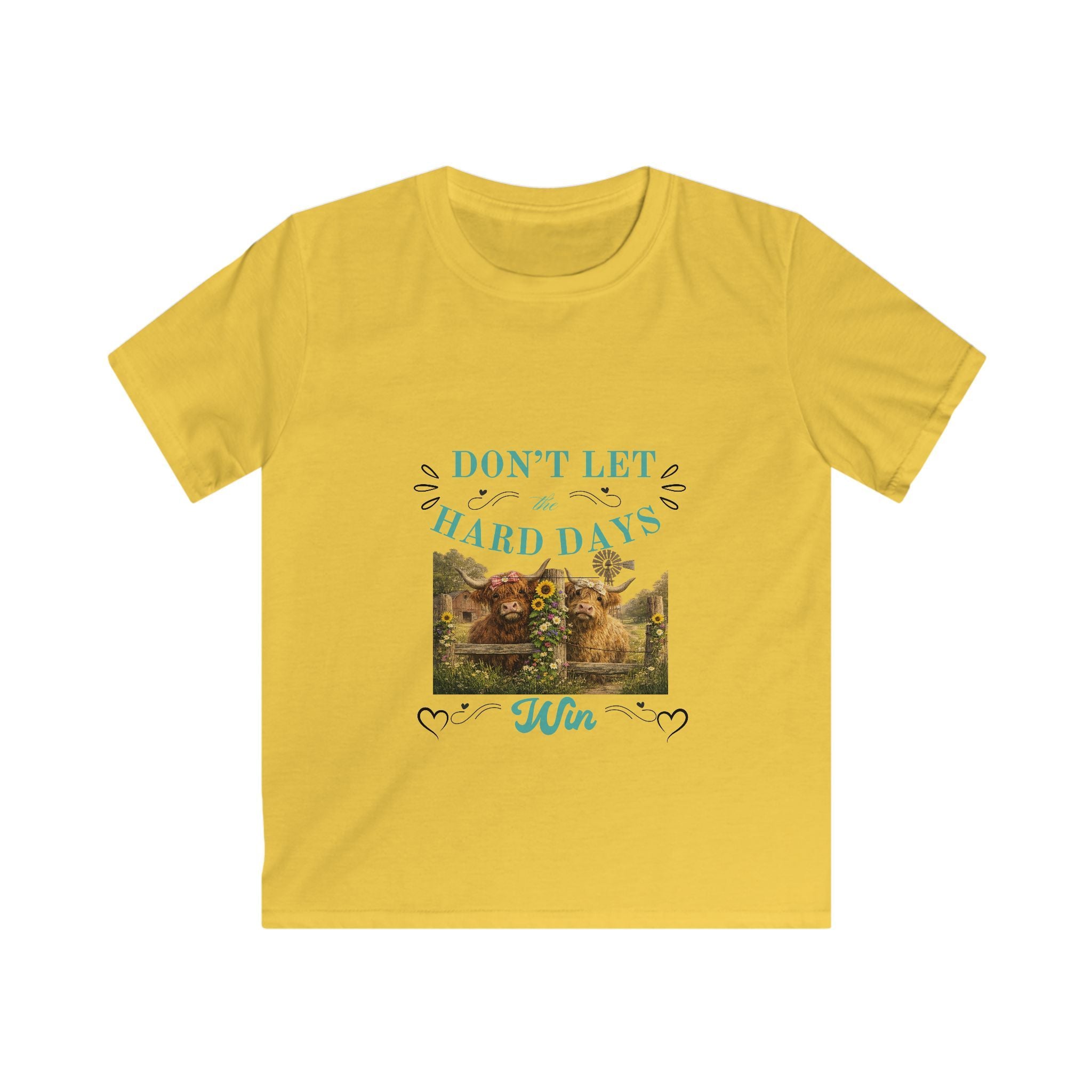Kids Tee — "Don’t Let Hard Days Win" Inspirational Graphic Shirt