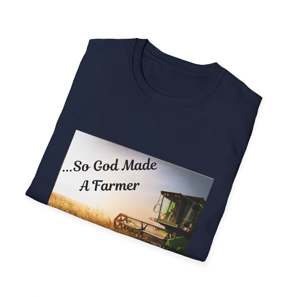 Farmer T-Shirt — "So God Made A Farmer" Vintage Combine Tee