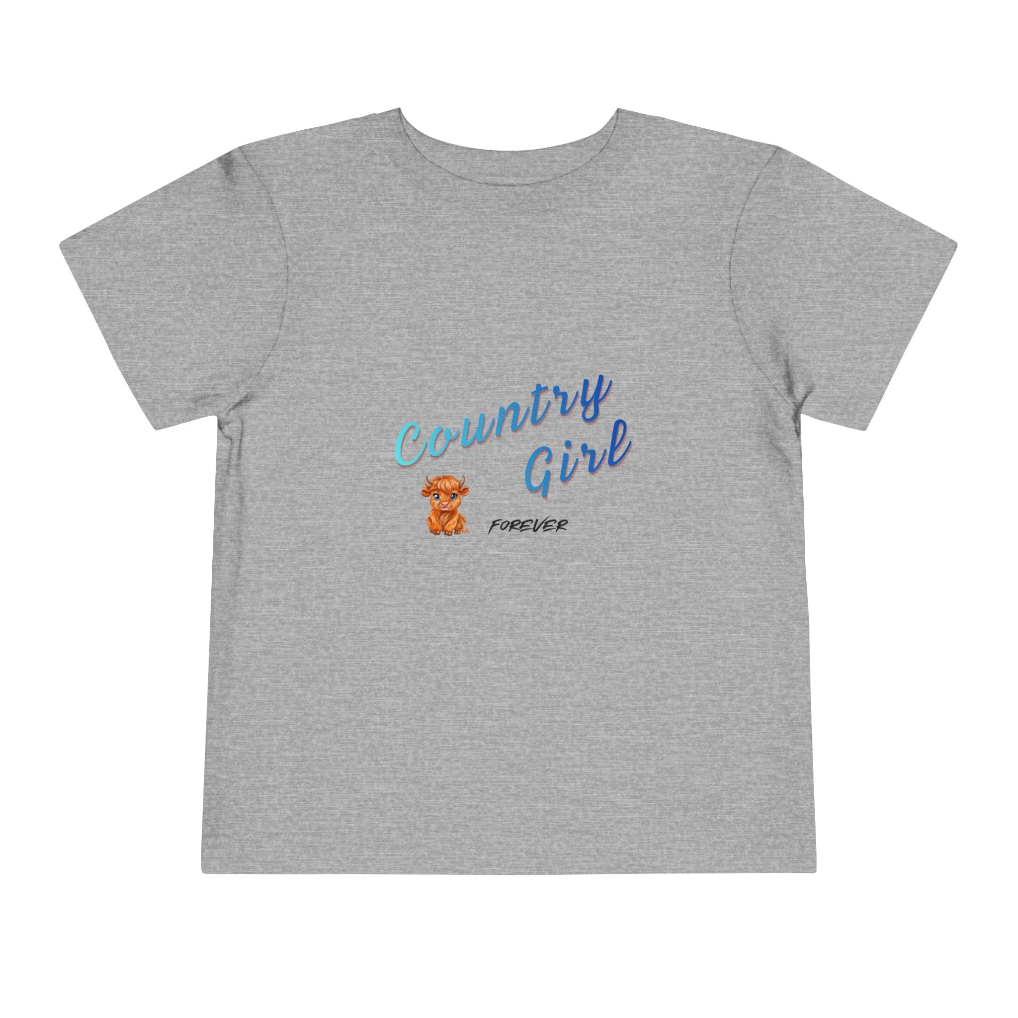 Toddler Tee — "Country Girl Forever" Cute Bear Graphic