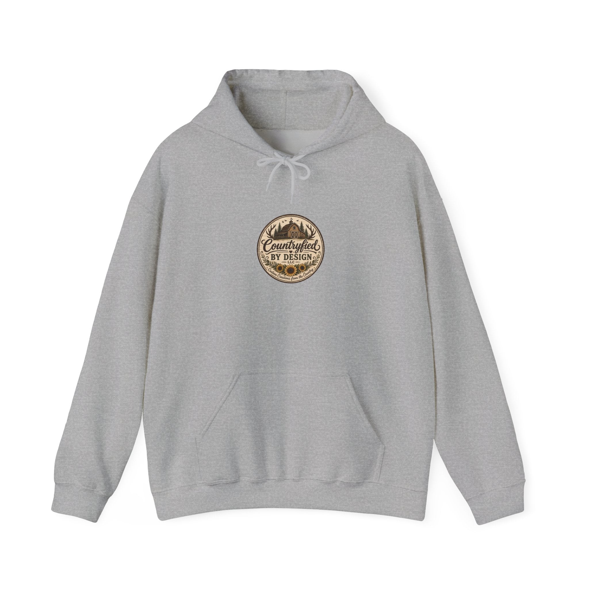 Outdoor Patch Hoodie - 'Campcrafted By Design' Vintage Mountain Emblem