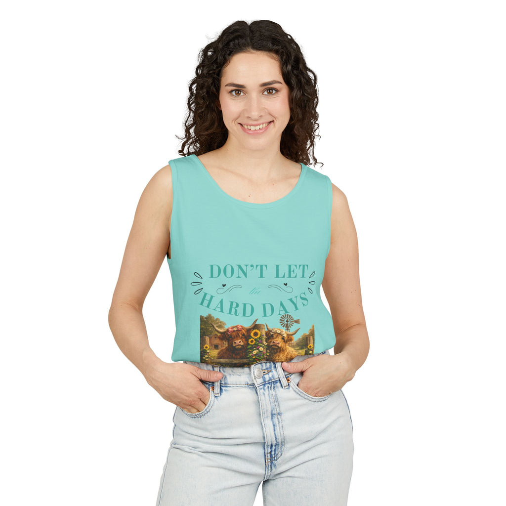Don’t Let Hard Days Win Tank Top — Motivational Floral Graphic Tank