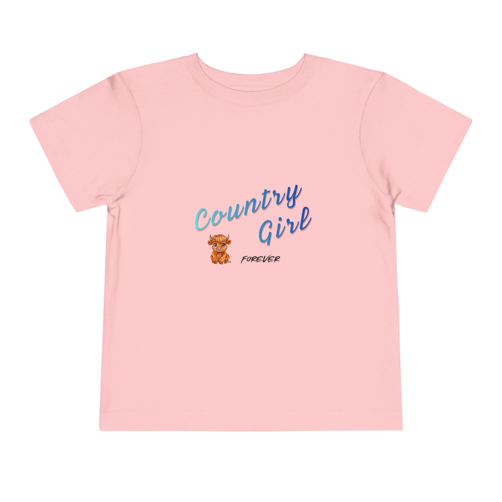 Toddler Tee — "Country Girl Forever" Cute Bear Graphic