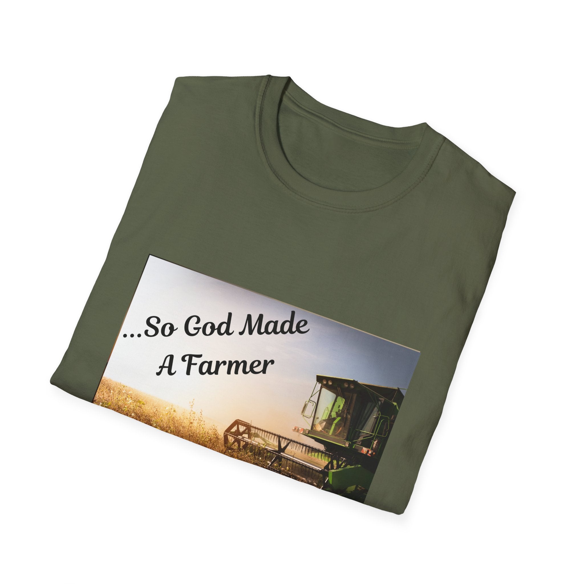 Farmer T-Shirt — "So God Made A Farmer" Vintage Combine Tee