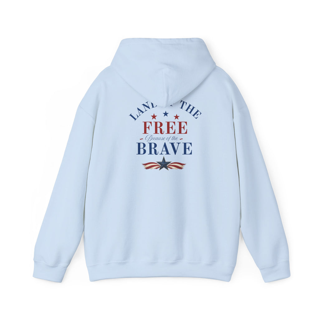 Patriotic Truck Hoodie — "Red White Country" / "Land of the Free, Home of the Brave"