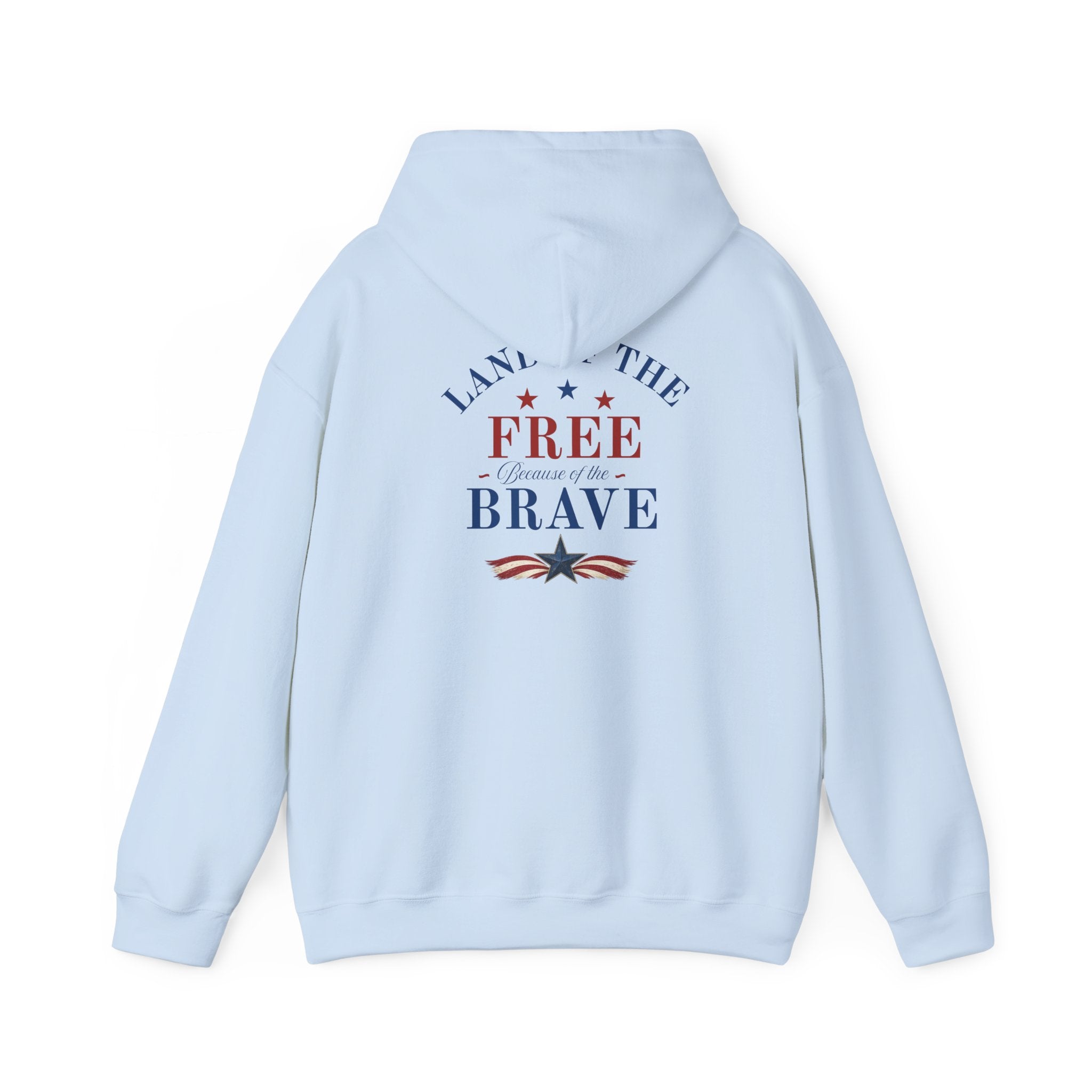 Patriotic Truck Hoodie — "Red White Country" / "Land of the Free, Home of the Brave"