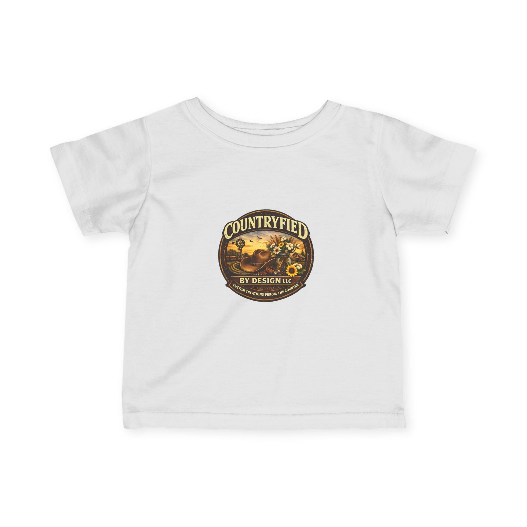 Infant Tee - "Countryfied" Vintage Farm Logo Baby Shirt