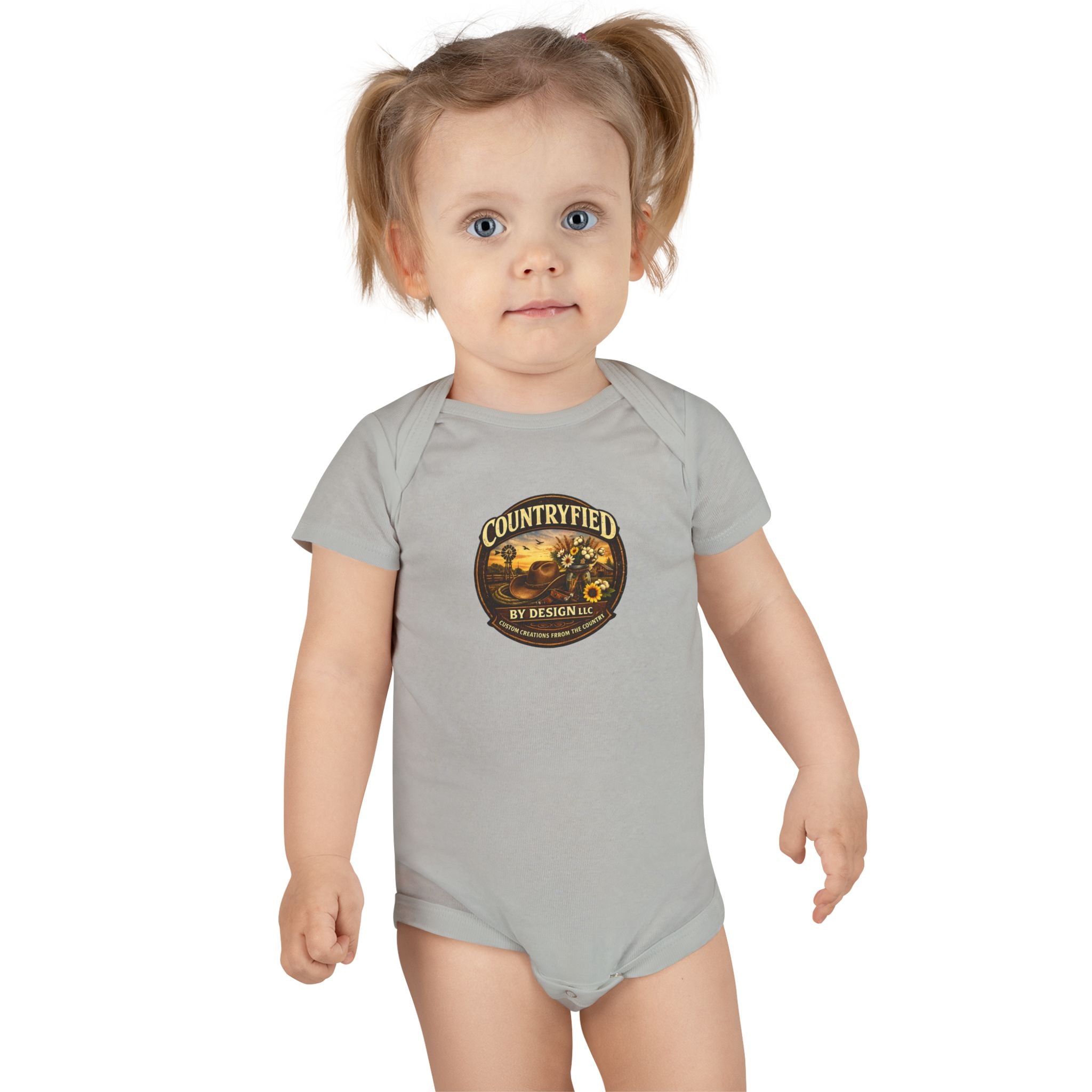 Countryfied Baby Onesie – Vintage  Farm Infant Bodysuit