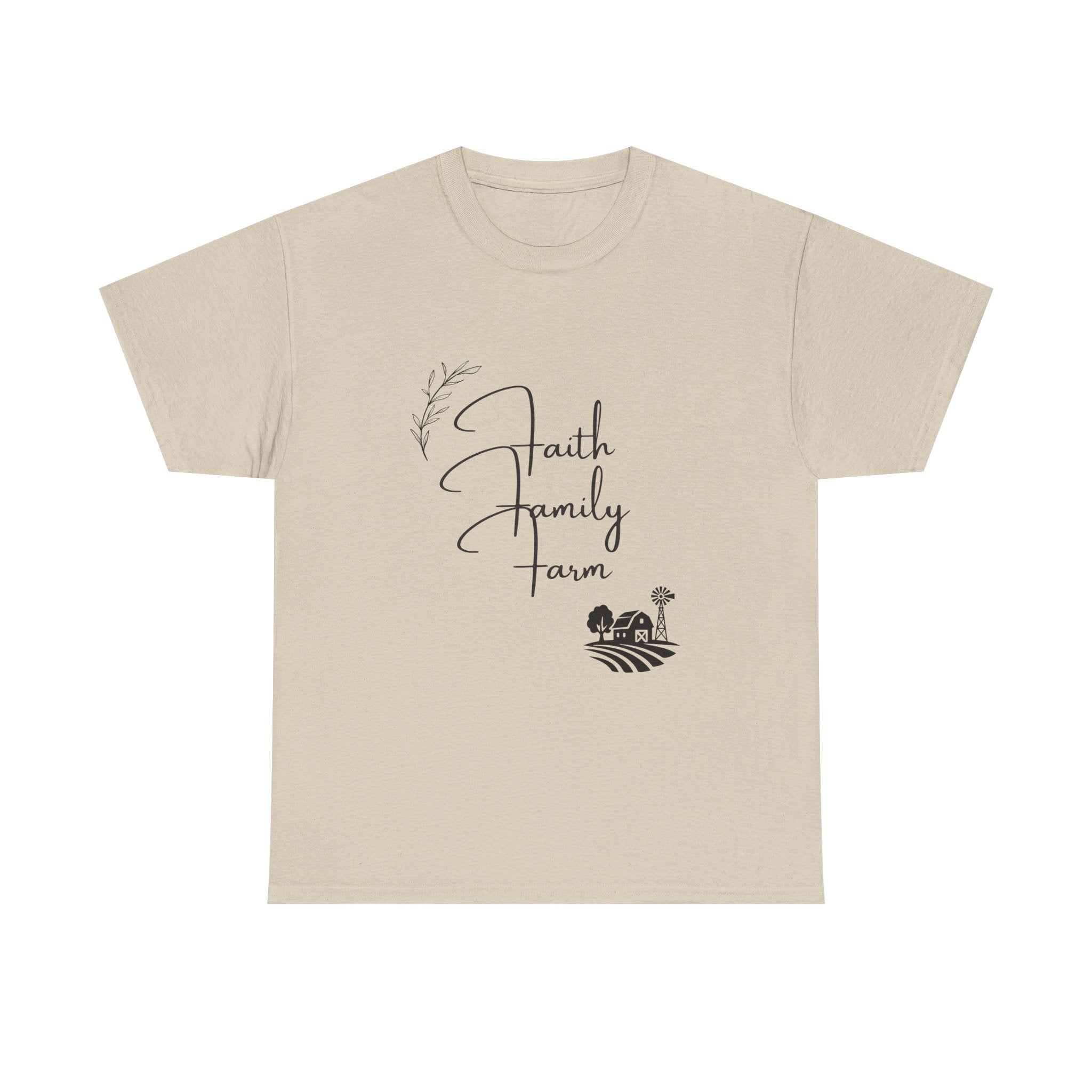 Faith Family Farm T-Shirt — Rustic Farmhouse Scripture Tee