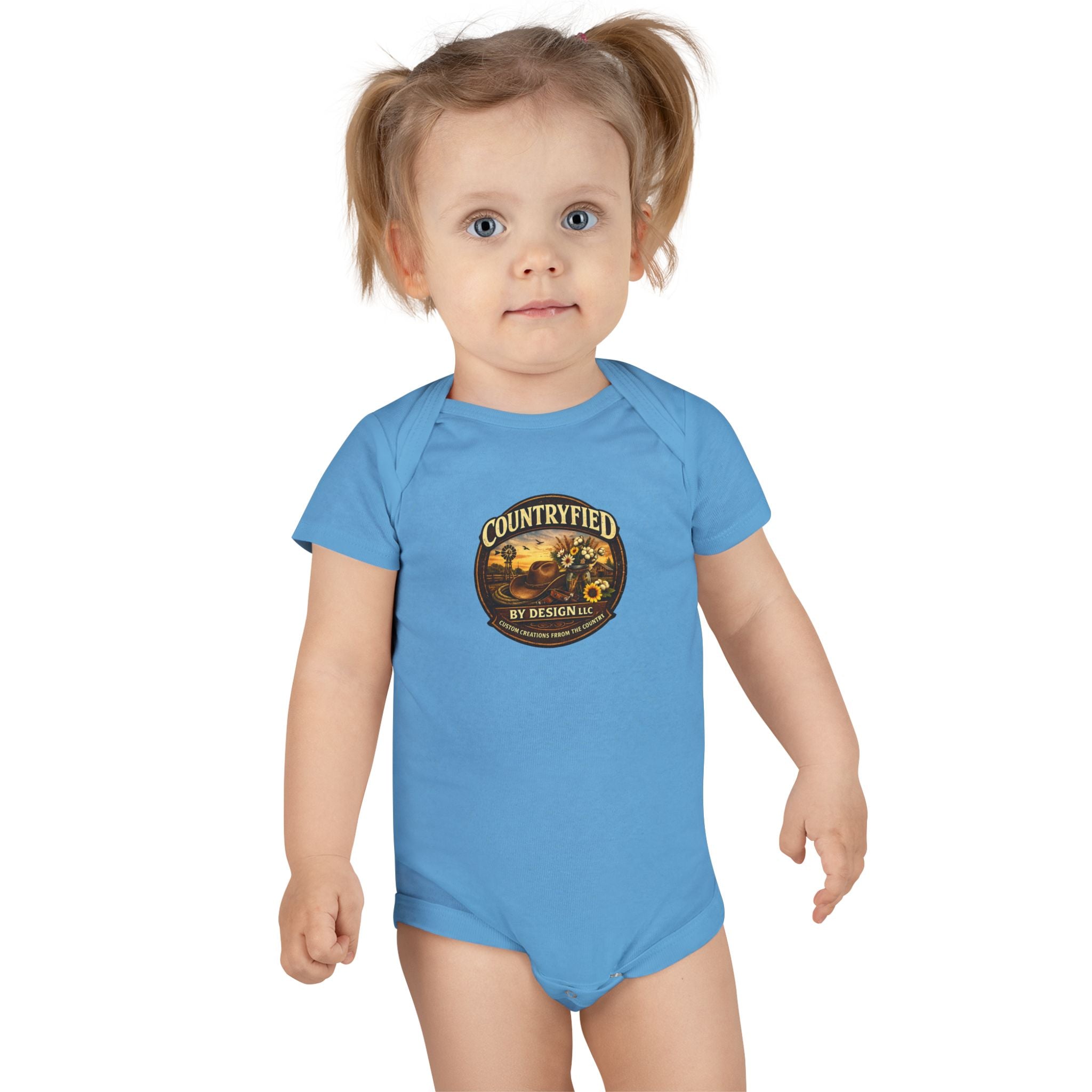 Countryfied Baby Onesie – Vintage  Farm Infant Bodysuit