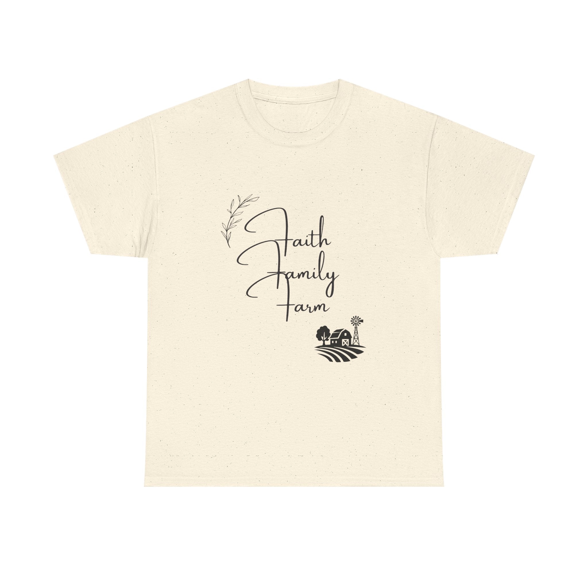 Faith Family Farm T-Shirt — Rustic Farmhouse Scripture Tee