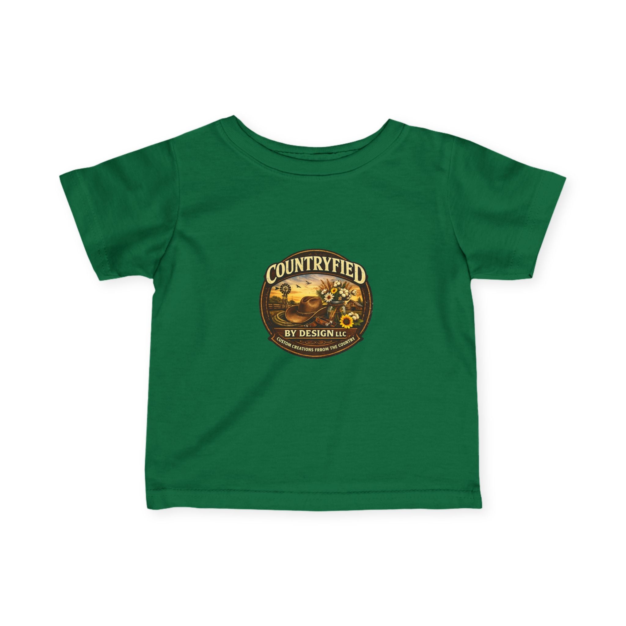 Infant Tee - "Countryfied" Vintage Farm Logo Baby Shirt