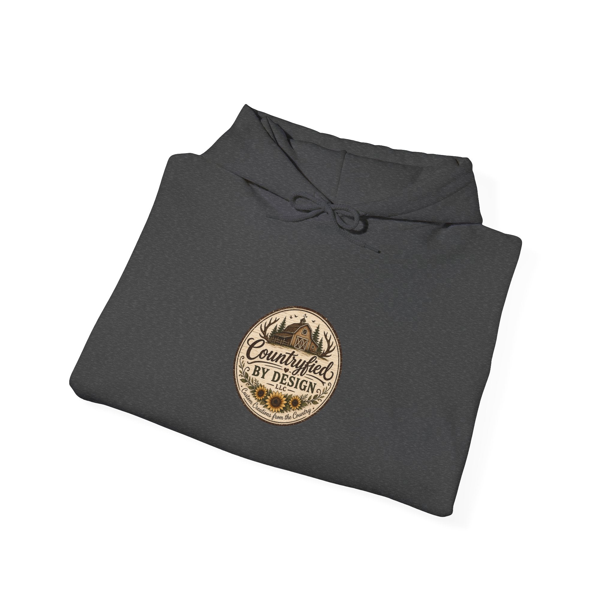 Outdoor Patch Hoodie - 'Campcrafted By Design' Vintage Mountain Emblem