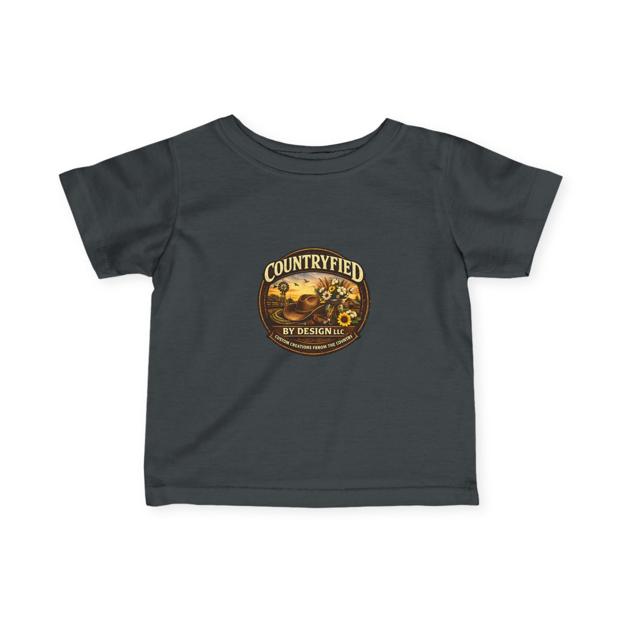 Infant Tee - "Countryfied" Vintage Farm Logo Baby Shirt
