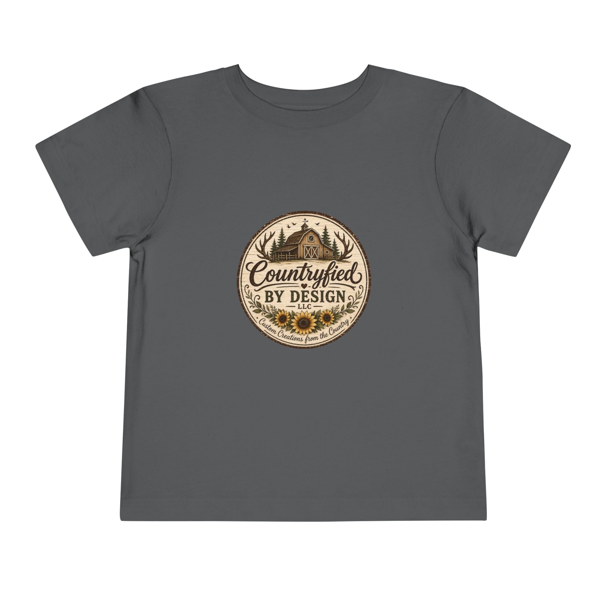 Toddler Tee — “Countryfied by Design” Rustic Farmhouse Graphic