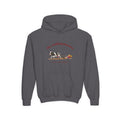 Youth Hoodie — “Me… walking my cow” Cute Cow Illustration Kids Pullover-girl