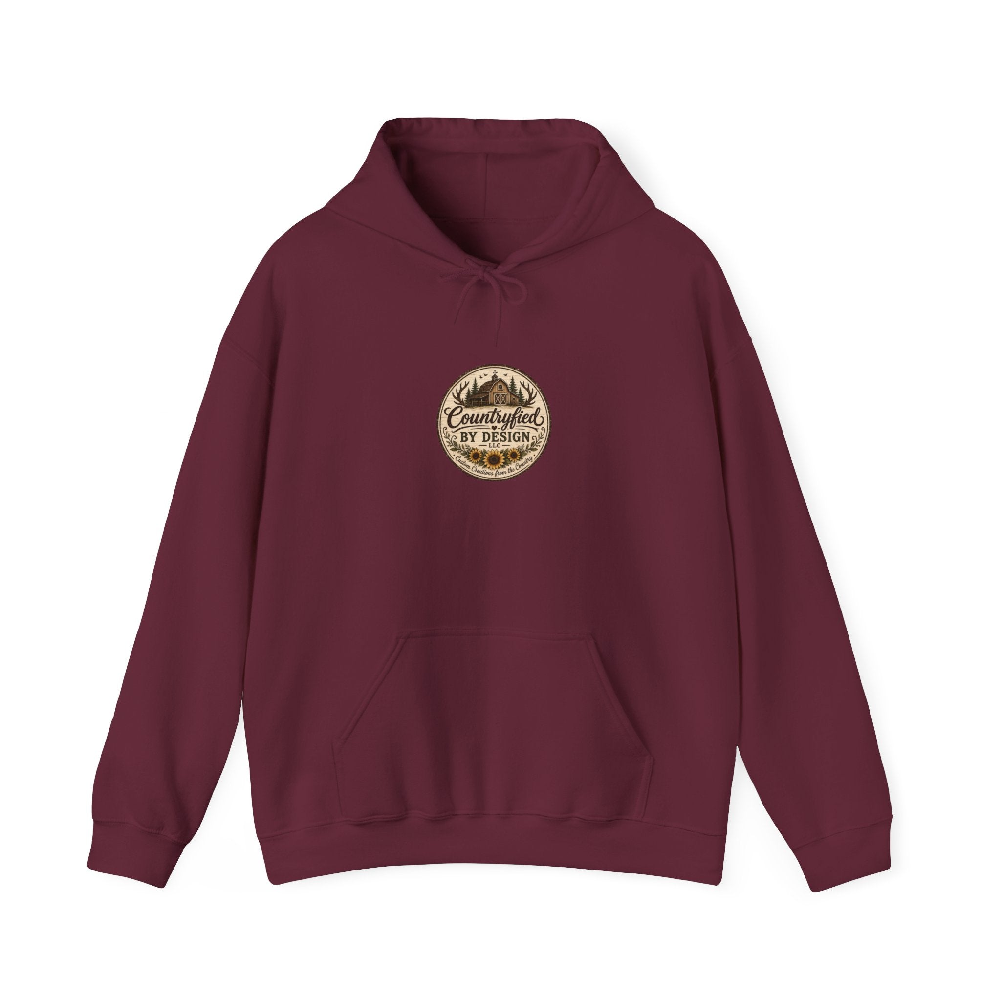 Outdoor Patch Hoodie - 'Campcrafted By Design' Vintage Mountain Emblem