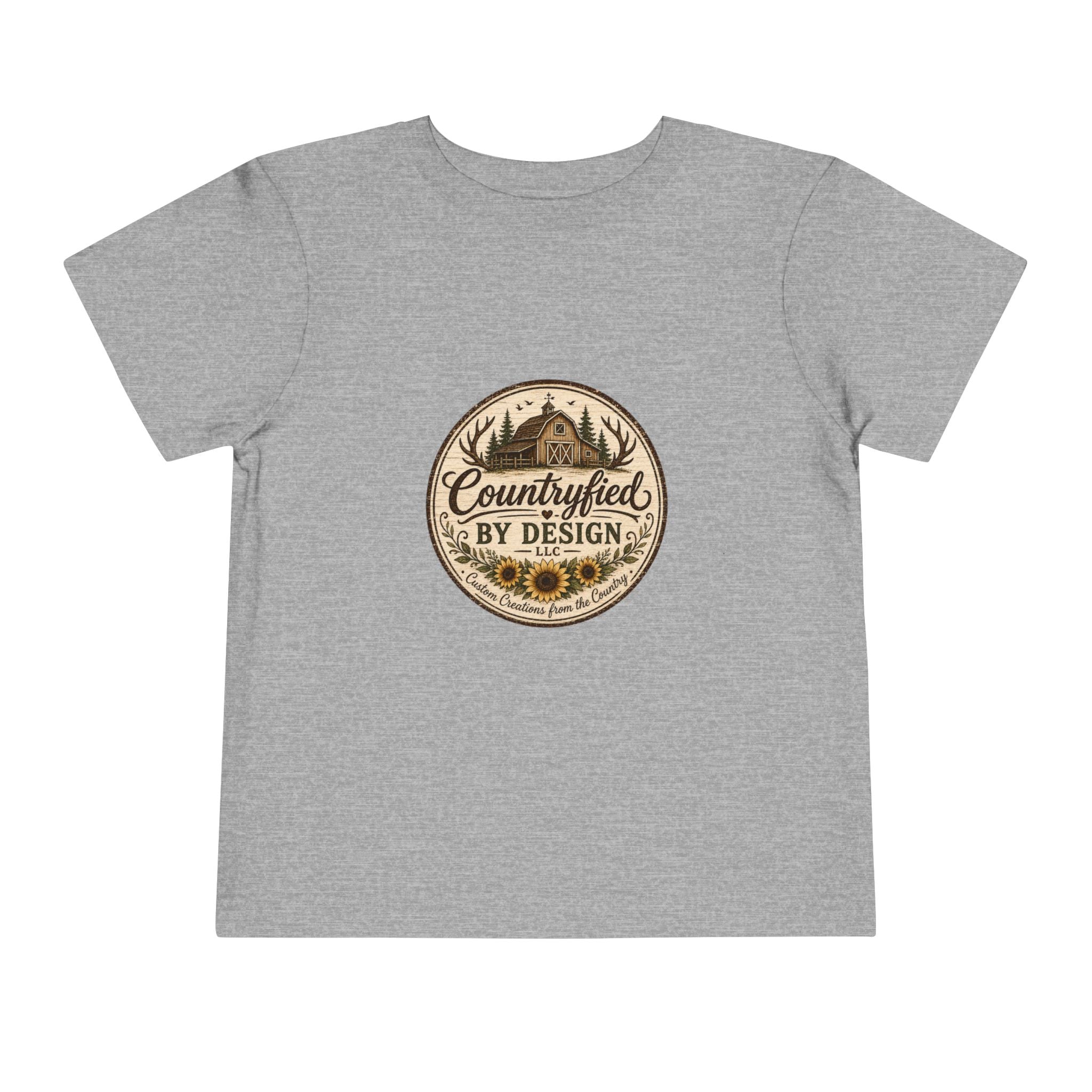 Toddler Tee — “Countryfied by Design” Rustic Farmhouse Graphic