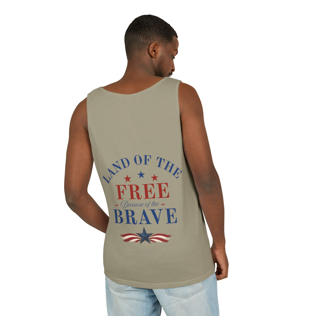 Patriotic Tank Top – "Red, White and Country" Vintage Truck | "Land of the Free" 4th of July Tank