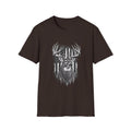 Buck Hunting T-Shirt, Distressed American Flag Deer Graphic Tee, Adult Classic Fit