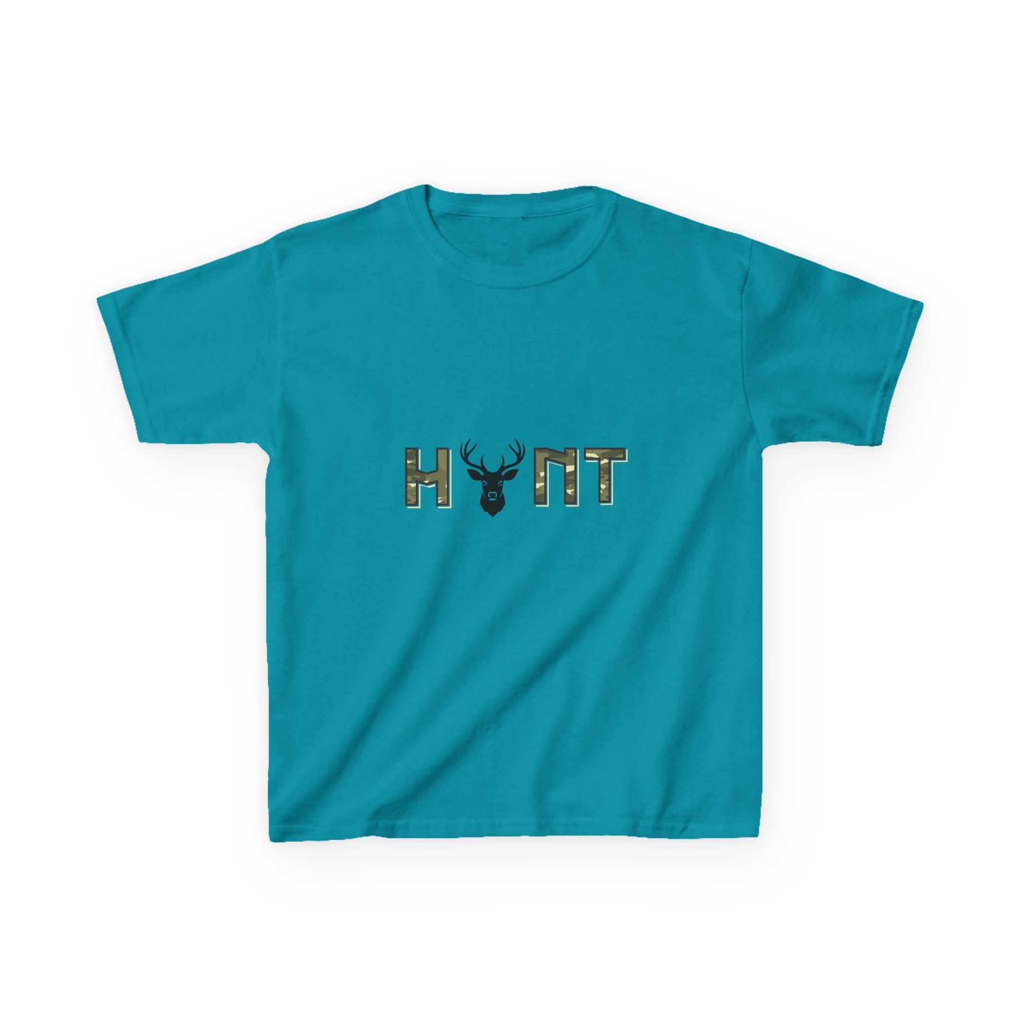 Kids 'Hunt' Deer Camo T‑Shirt — Youth Hunting Tee