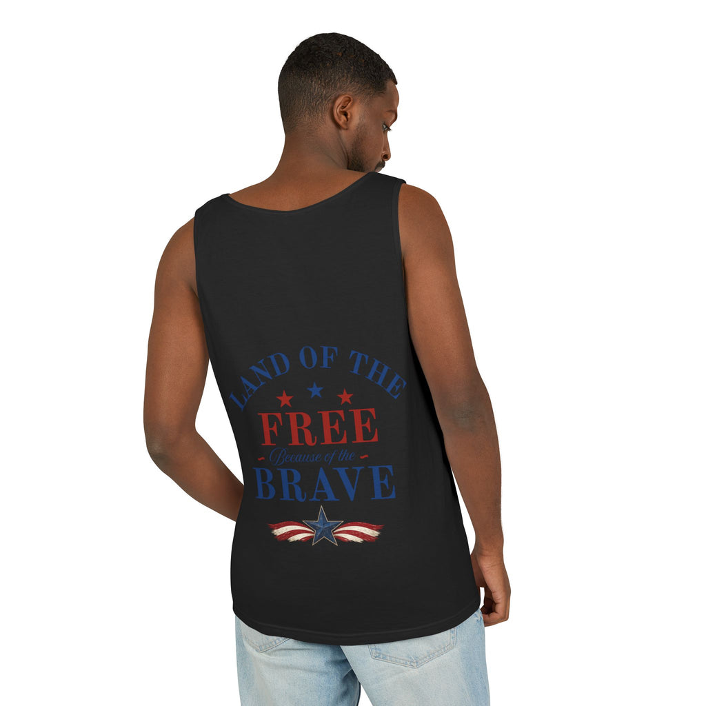 Patriotic Tank Top – "Red, White and Country" Vintage Truck | "Land of the Free" 4th of July Tank