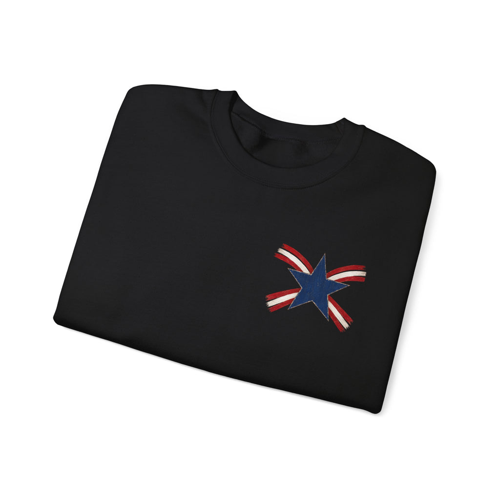 Crewneck Sweatshirt — "Celebrating 250 Years" Patriotic Eagle & Flag Design