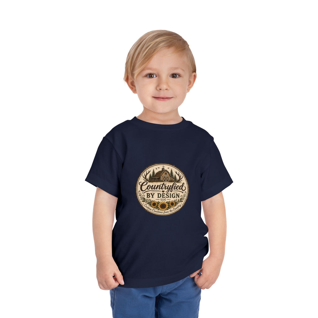 Toddler Tee — “Countryfied by Design” Rustic Farmhouse Graphic
