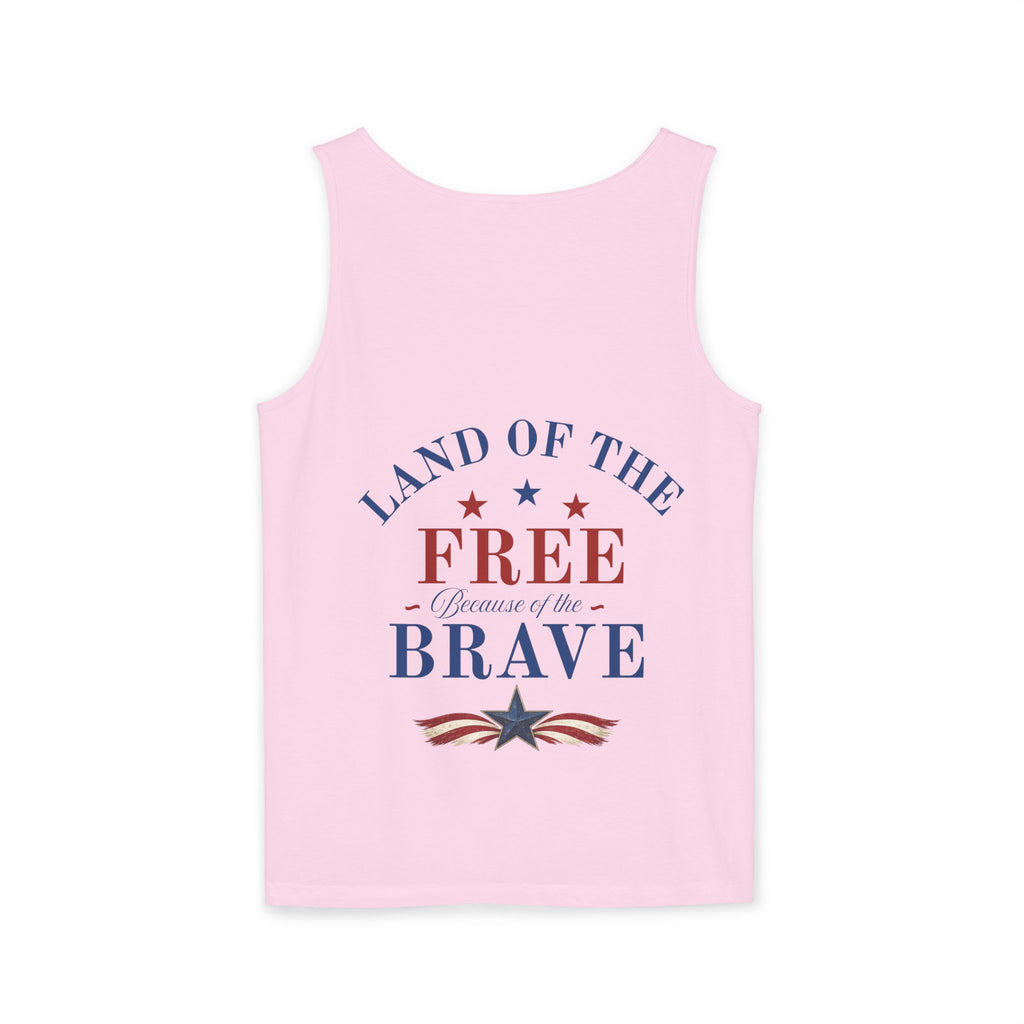 Patriotic Tank Top – "Red, White and Country" Vintage Truck | "Land of the Free" 4th of July Tank