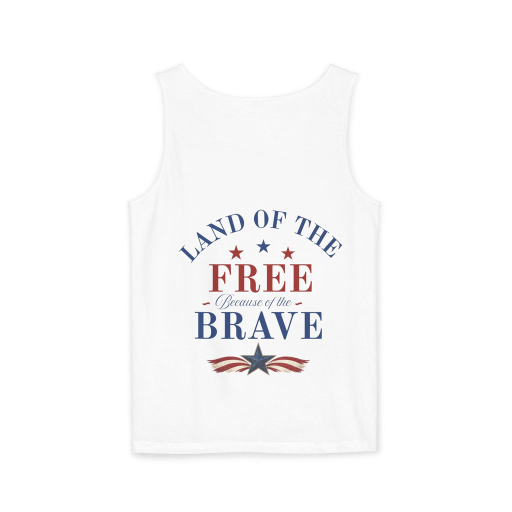 Patriotic Tank Top – "Red, White and Country" Vintage Truck | "Land of the Free" 4th of July Tank
