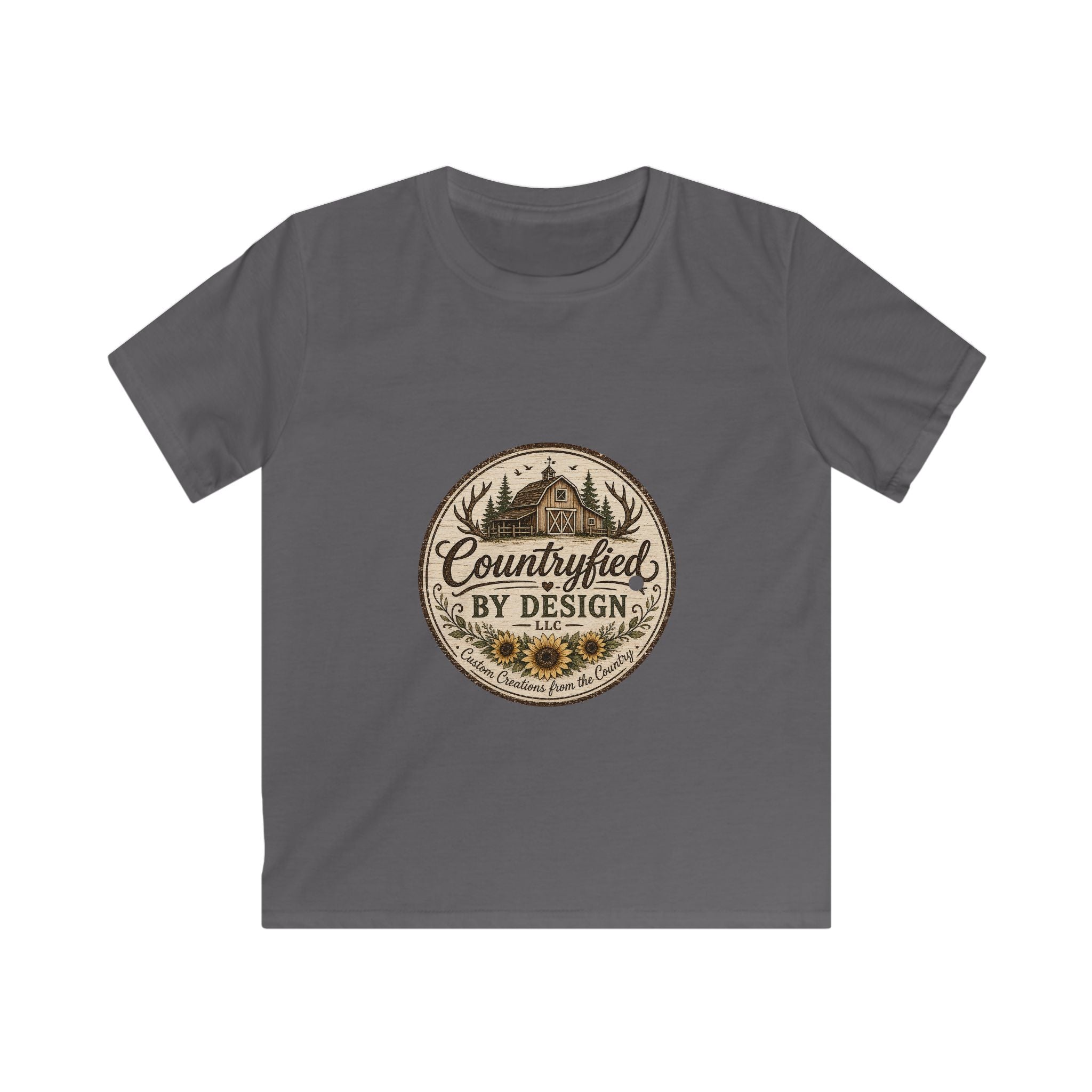 Kids Tee - "Countryfied" Vintage Farm Scene Graphic