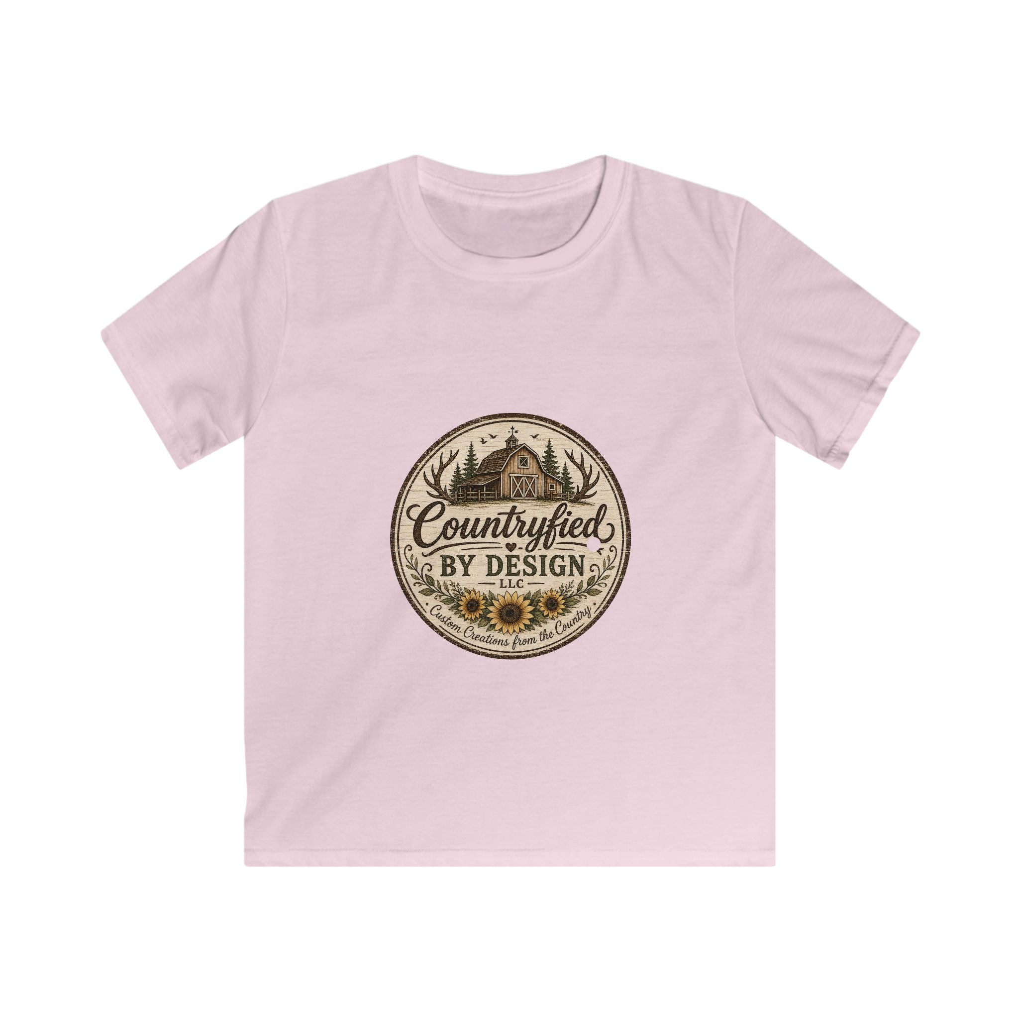 Kids Tee - "Countryfied" Vintage Farm Scene Graphic