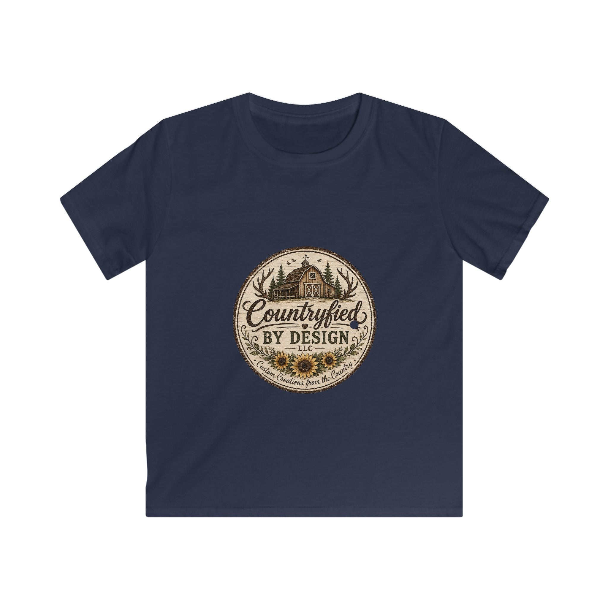 Kids Tee - "Countryfied" Vintage Farm Scene Graphic