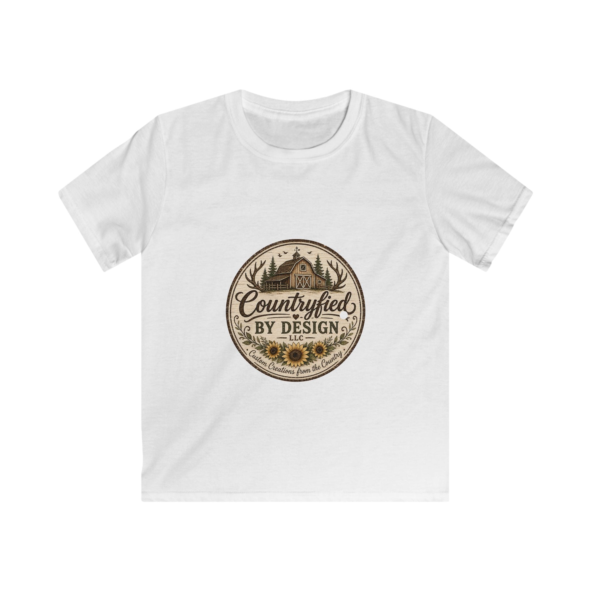 Kids Tee - "Countryfied" Vintage Farm Scene Graphic