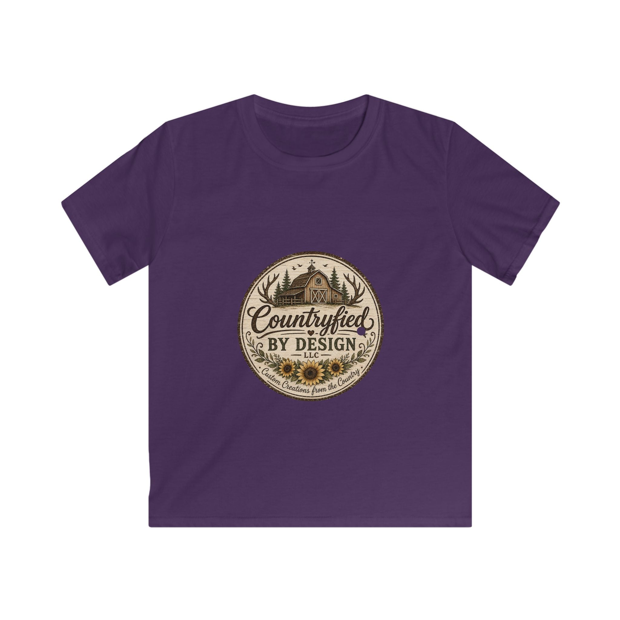Kids Tee - "Countryfied" Vintage Farm Scene Graphic