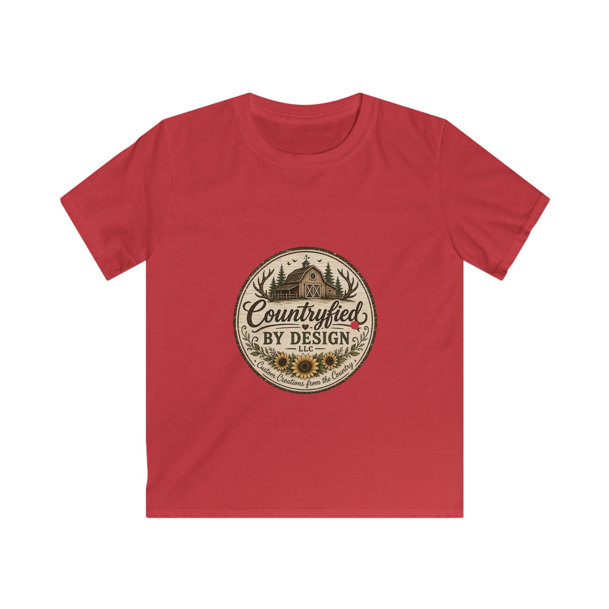 Kids Tee - "Countryfied" Vintage Farm Scene Graphic