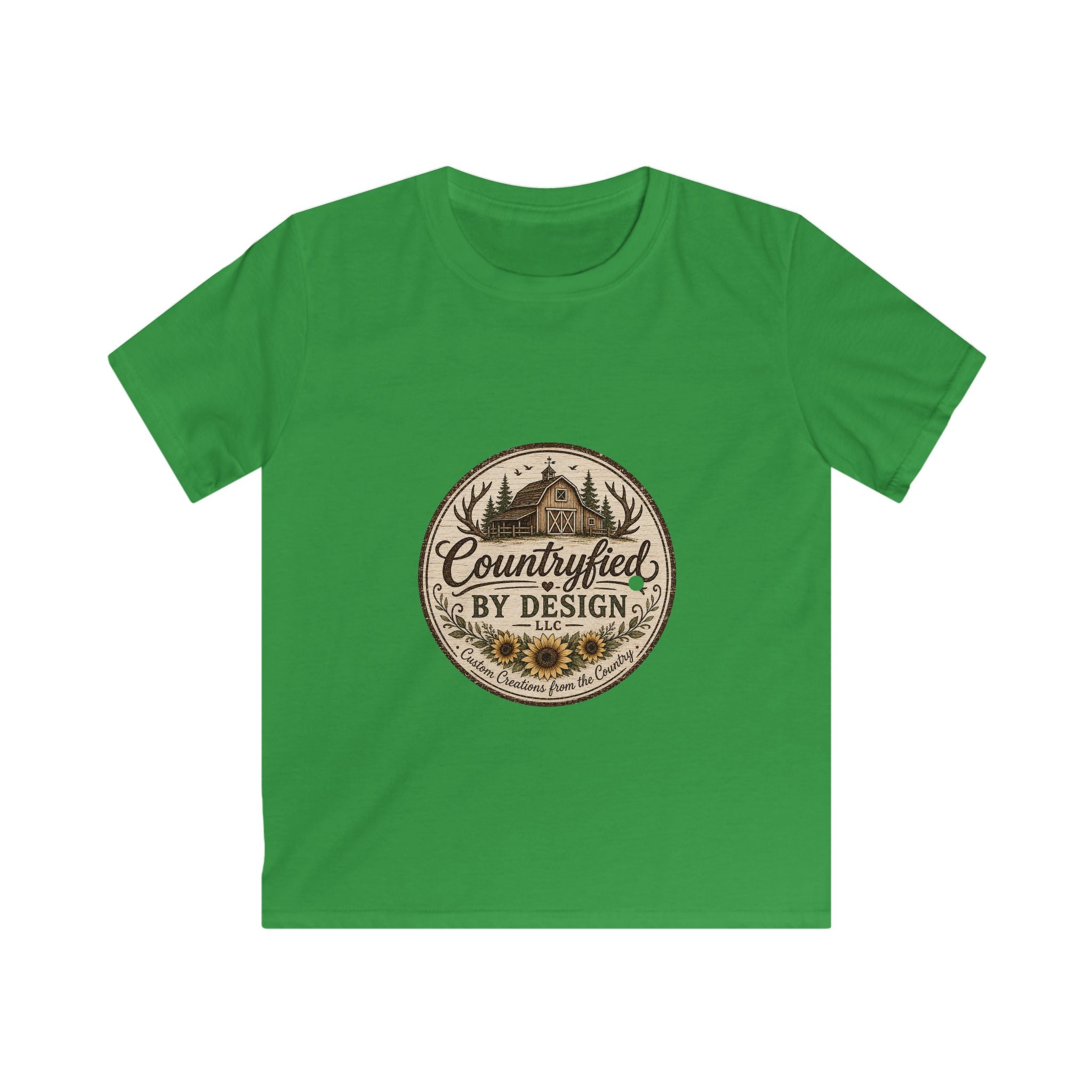 Kids Tee - "Countryfied" Vintage Farm Scene Graphic