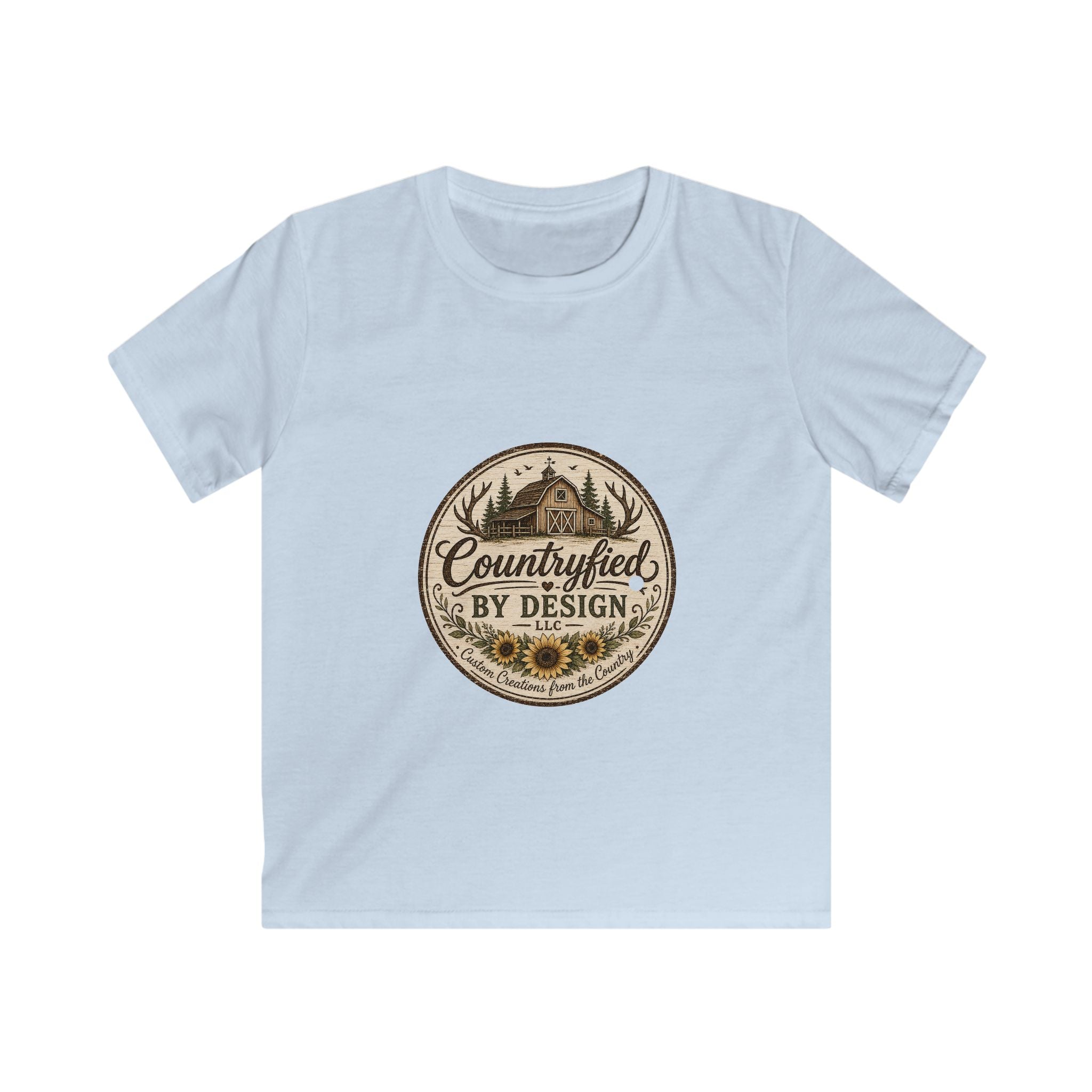 Kids Tee - "Countryfied" Vintage Farm Scene Graphic