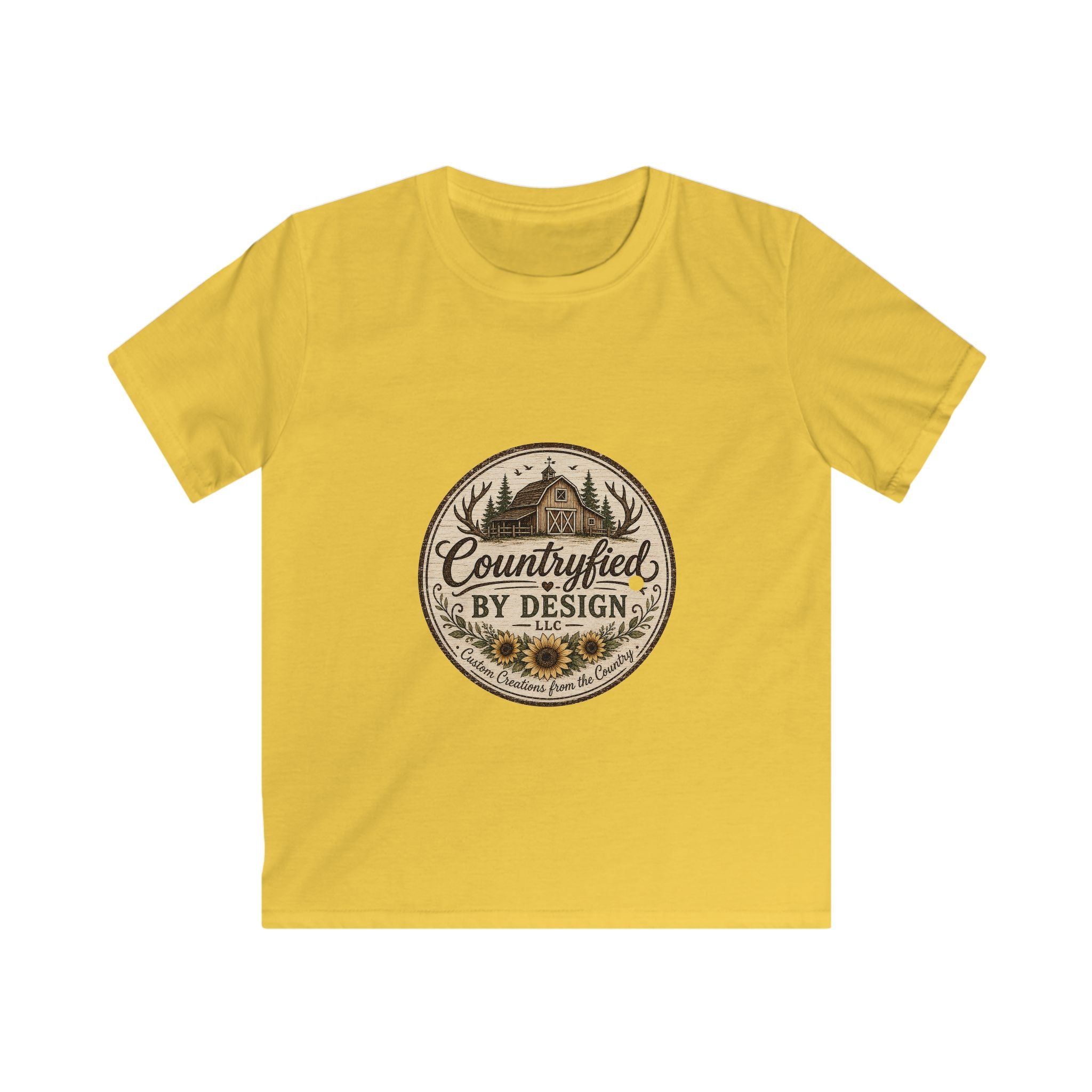 Kids Tee - "Countryfied" Vintage Farm Scene Graphic