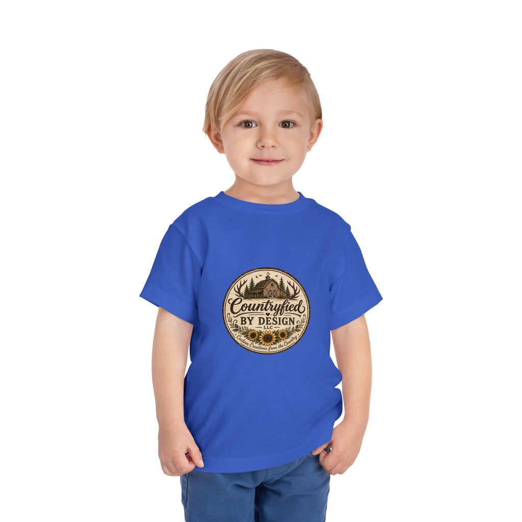 Toddler Tee — “Countryfied by Design” Rustic Farmhouse Graphic