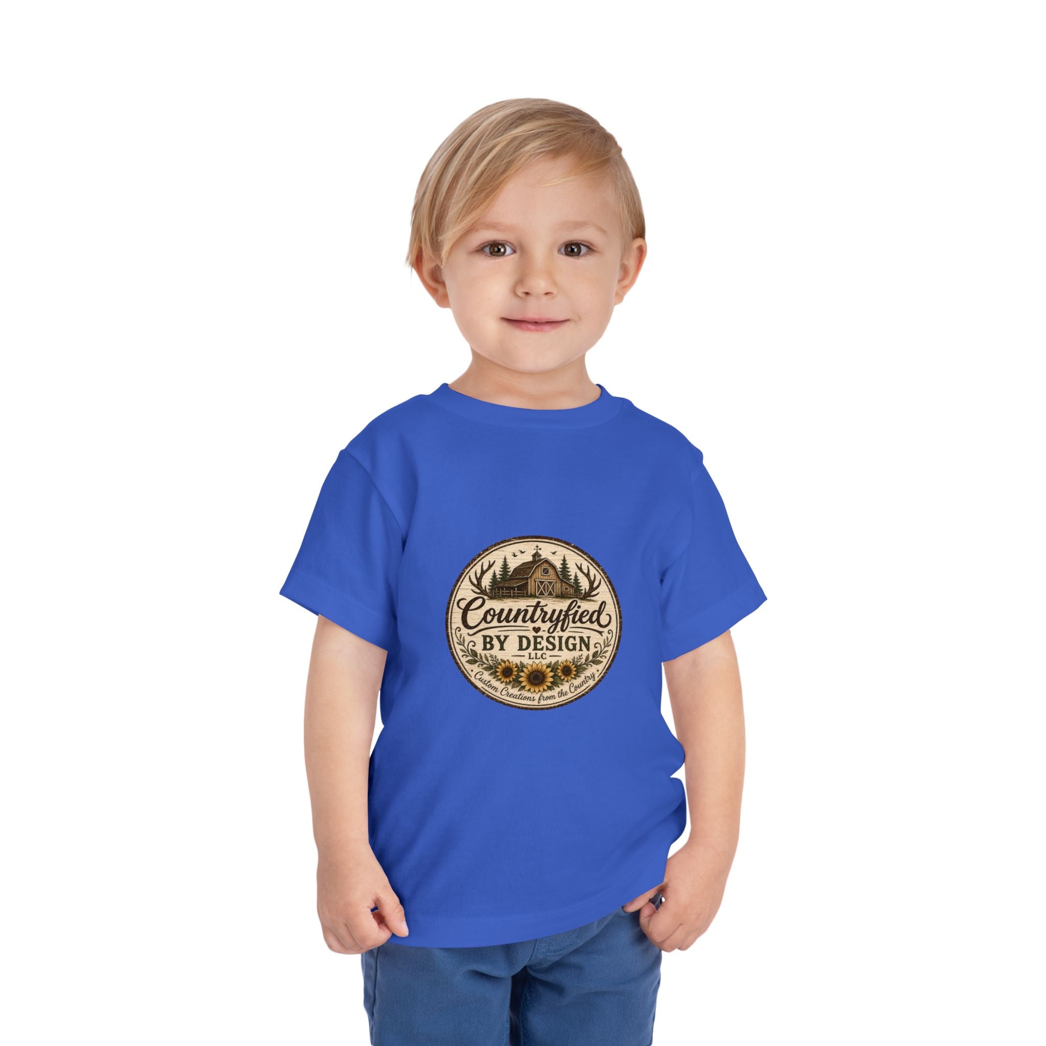 Toddler Tee — “Countryfied by Design” Rustic Farmhouse Graphic