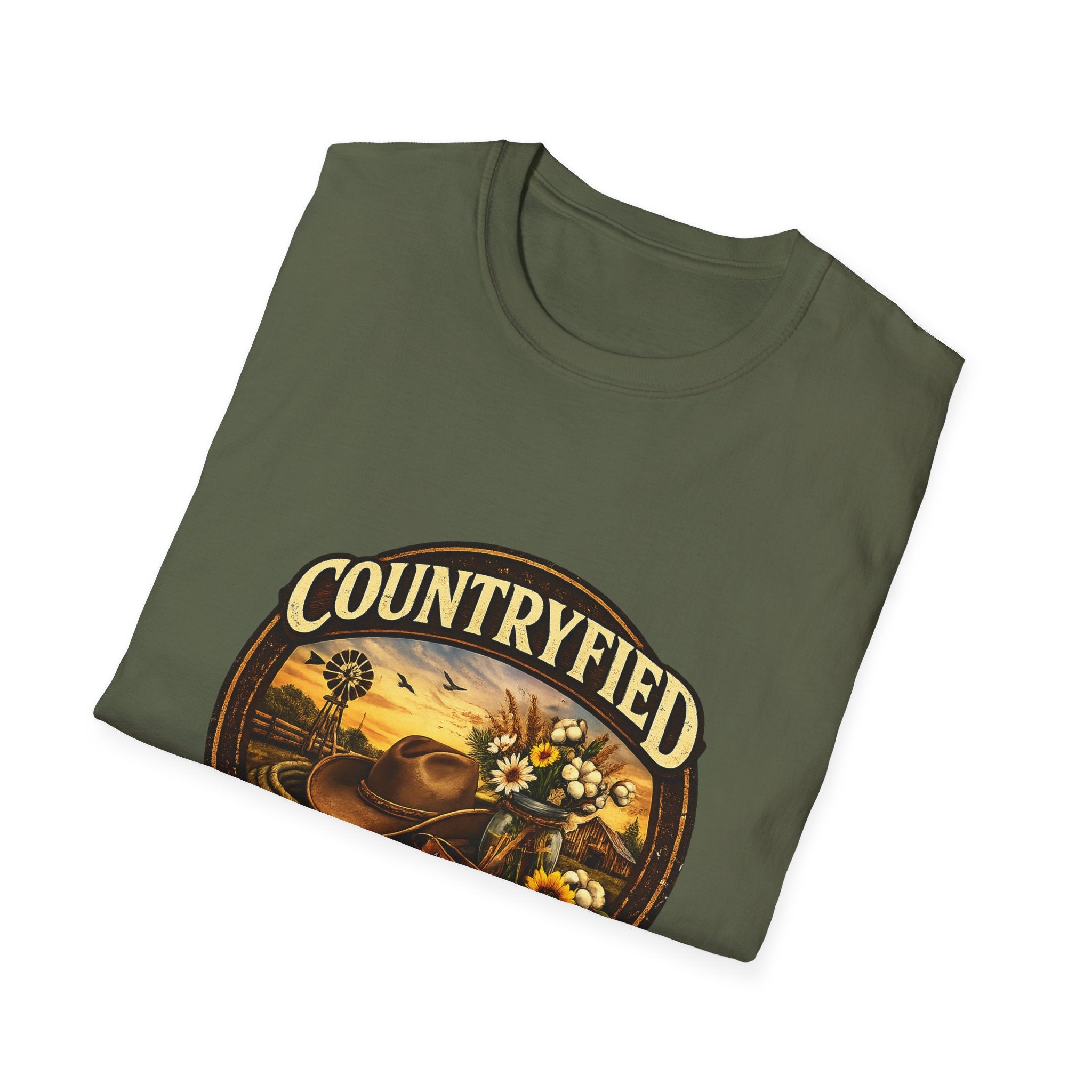 Countryfied T-Shirt — Vintage Sunflower Farm Design