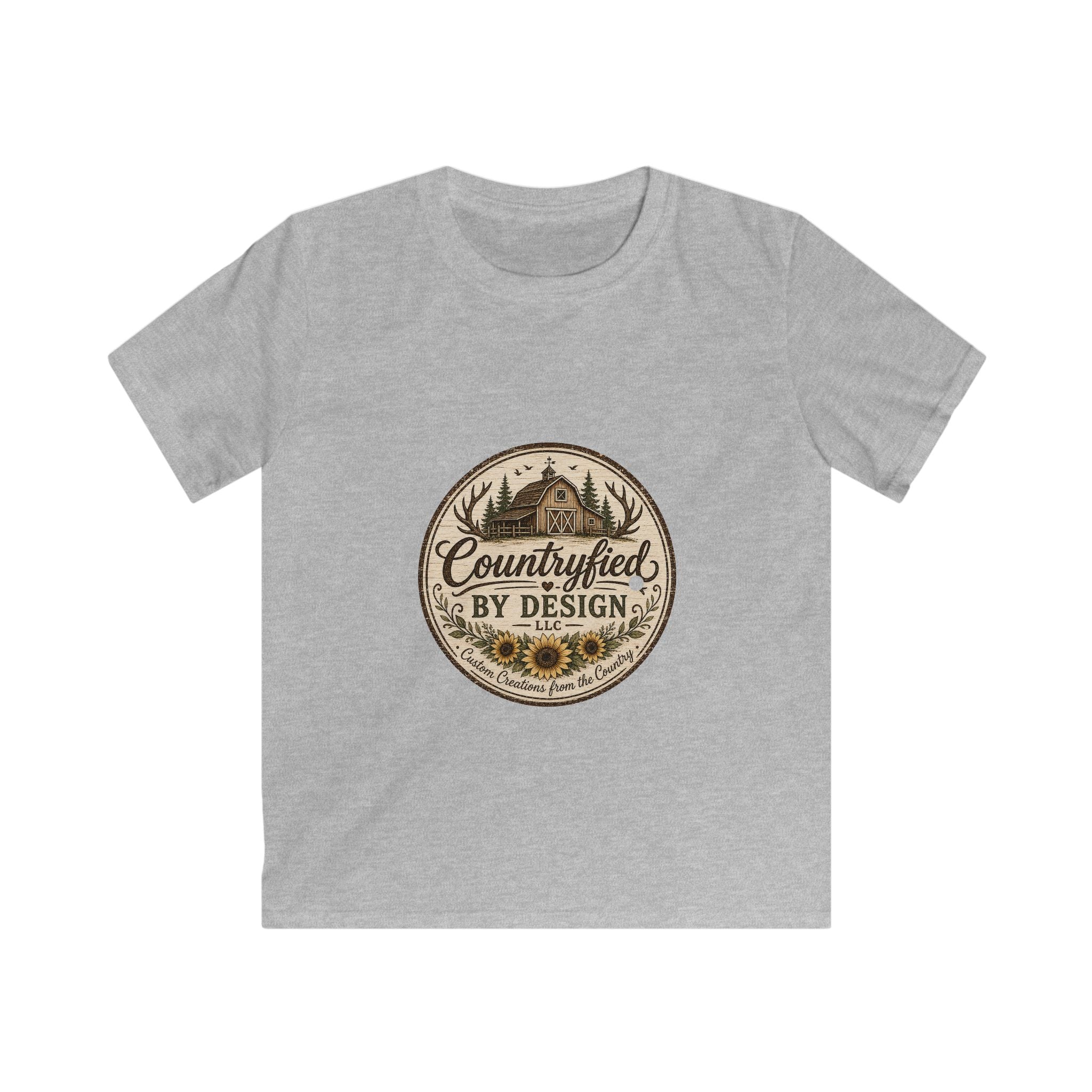 Kids Tee - "Countryfied" Vintage Farm Scene Graphic
