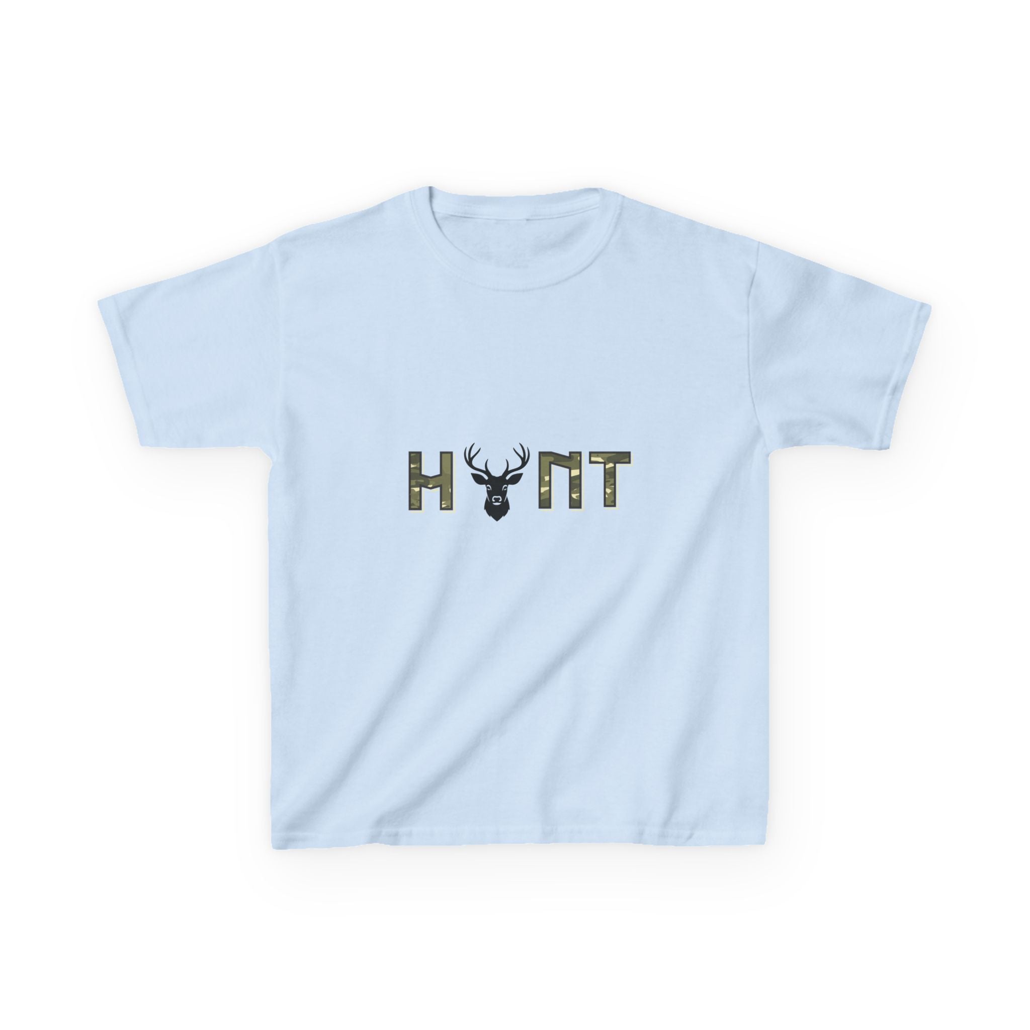 Kids 'Hunt' Deer Camo T‑Shirt — Youth Hunting Tee