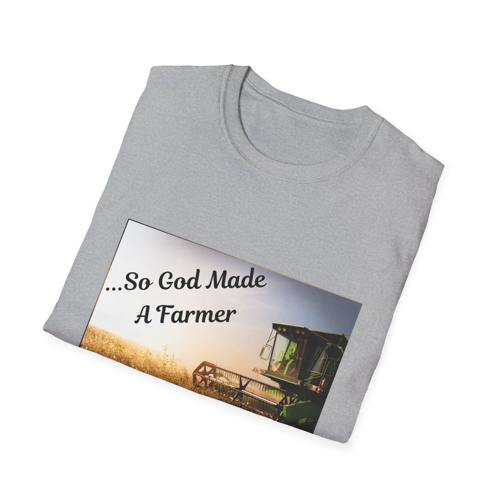 Farmer T-Shirt — "So God Made A Farmer" Vintage Combine Tee